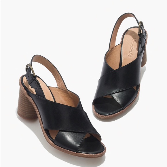 Madewell Shoes - Madewell Ruthie Leather Block Heel Sandal